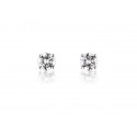 18ct White Gold Earrings  with Single Stone Brilliant Cut 1.00ct   Diamonds.