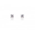 18ct White Gold Earrings  with Single Stone Brilliant Cut 0.50ct Diamonds.