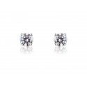 18ct White Gold Earrings  with Single Stone Brilliant Cut 2.00ct Diamonds.
