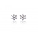 18ct White Gold Stud Earrings with 0.50ct Diamonds. 