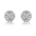 18ct White Gold Stud Earrings with 2.00ct Diamonds.
