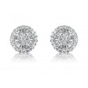 18ct White Gold Stud Earrings with 2.00ct Diamonds.
