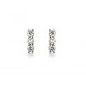 18ct White Gold Drop Earrings with 3 Brilliant Cut Diamonds. 0.90ct. 