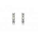 18ct White Gold Drop Earrings with 3 Brilliant Cut Diamonds. 0.90ct. 