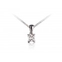 18ct White Gold Pendant with Princess Cut 0.50ct Diamond. 