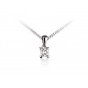 18ct White Gold Pendant with Princess Cut 0.33ct Diamond. 