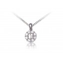 18ct White Gold Pendant with 0.50ct Diamonds. 