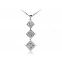 18ct White Gold Pendant with 0.90ct Diamonds.