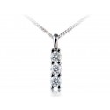 18ct White Gold Pendant with 3 brilliant Cut Diamonds. 0.80ct  