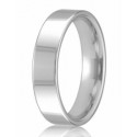 18ct White Gold 5mm Easy Fit Wedding Band 8.6gms