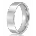 18ct White Gold 6mm Easy Fit Wedding Band 10.9gms