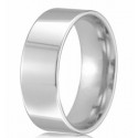 18ct White Gold 8mm Easy Fit Wedding Band 14.4gms
