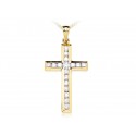 9ct Yellow Gold Cross with 1.00ct Diamonds.