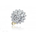 9ct Yellow & White Gold ring with 1.00ct Diamonds in white gold mount. 