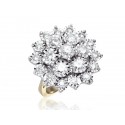 9ct Yellow & White Gold ring with 2.00ct Diamonds in white gold mount. 