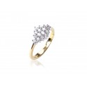 9ct Yellow & White Gold ring with 0.50ct Diamonds in white gold mount. 