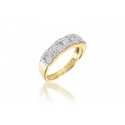 9ct Yellow & White Gold Eternity Ring with 0.25ct Diamonds in white gold mount.