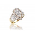9ct Yellow & White Gold Mens Ring with 0.65ct Diamonds.