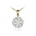 9ct Yellow Gold Pendant with 0.50ct Diamonds. 