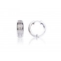 9ct White Gold 0.25ct Diamond Hoop Earrings