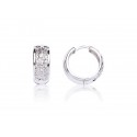 9ct White Gold 0.20ct Diamond Hoop Earrings