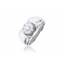 9ct White Gold Mens Ring with 0.50ct Diamonds.