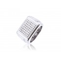 9ct White Gold Mens Ring with 0.50ct Diamonds.