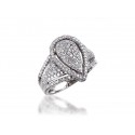 9ct White Gold Mens Ring with 0.65ct Diamonds.