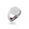 9ct White Gold Mens Ring with 0.40ct Diamonds.