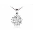 9ct White Gold Pendant with 0.50ct Diamonds. 