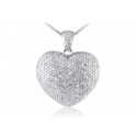 9ct White Gold Pendant with 1.85ct Diamonds. 