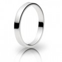 9ct White Gold 3mm Flat Shape Wedding Band 3.2gms