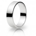 9ct White Gold 6mm Flat Shape Wedding Band 7.6gms