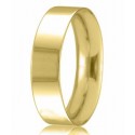 9ct Yellow Gold 6mm Easy Fit Wedding Band 7.6gms