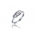 3 stone Platinum ring with 1.00ct Diamonds.