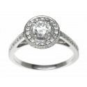 Platinum 0.87ct Diamonds Solitaire Engagement Ring