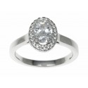 Platinum 0.64ct Diamonds Solitaire Engagement Ring