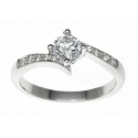 Platinum 0.62ct Diamonds Solitaire Engagement Ring