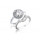 18ct White Gold 2.30ct Diamonds Bridal Set