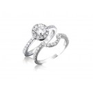 18ct White Gold 0.95ct Diamonds Bridal Set