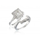 18ct White Gold 1.30ct Diamonds Bridal Set