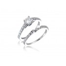 18ct White Gold 0.75ct Diamonds Bridal Set