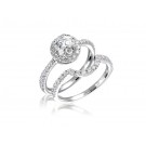 18ct White Gold 1.40ct Diamonds Bridal Set