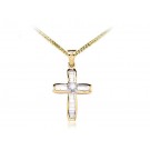 18ct Yellow Gold Cross with 0.50ct Diamonds. 