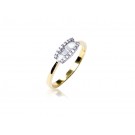 18ct Yellow & White Gold ring with 0.30ct Diamonds in white gold mount.