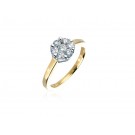 18ct Yellow & White Gold ring with 0.50ct Diamonds in white gold mount.