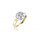 18ct Yellow & White Gold ring with 1.00ct Diamonds in white gold mount.