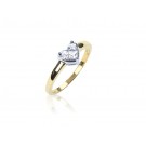 18ct Yellow & White Gold ring with 0.33ct Diamonds in white gold mount.