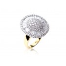 18ct Yellow & White Gold ring with 2.00ct Diamonds in white gold mount.
