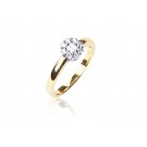 18ct Yellow & White Gold ring with 0.25ct Diamonds in white gold mount.